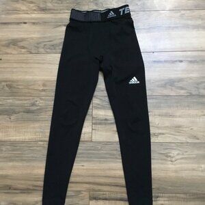 ADIDAS TECHFIT Compression Climalite Pants Leggings 3/4 Length Athletic Blk S